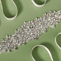 Bridal Rhinestone Belt Wedding Dress Sash Beaded Waist Chain