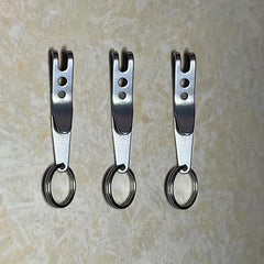 3pcs Stainless Steel Multitool Pocket Clip with Carabiner for Outdoor