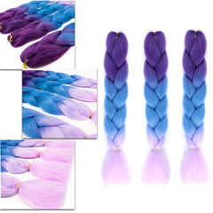 Synthetic Jumbo Braid Hair Extensions Ombre Braiding Hair Packs for Women Girls