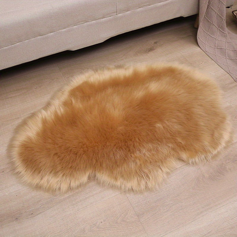 Fluffy Cloud Shape Faux Fur Area Rug 2x3 Feet