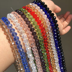 Colorful Crystal Beads Rondelle Wheel Glass Beads for Jewelry Making