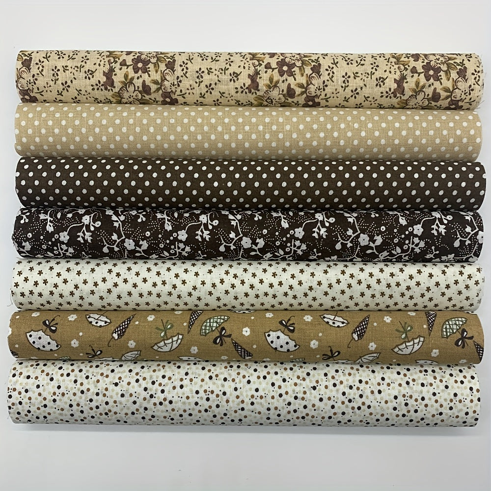 7pcs Flat Pattern Cotton Cloth for Quilting Sewing DIY