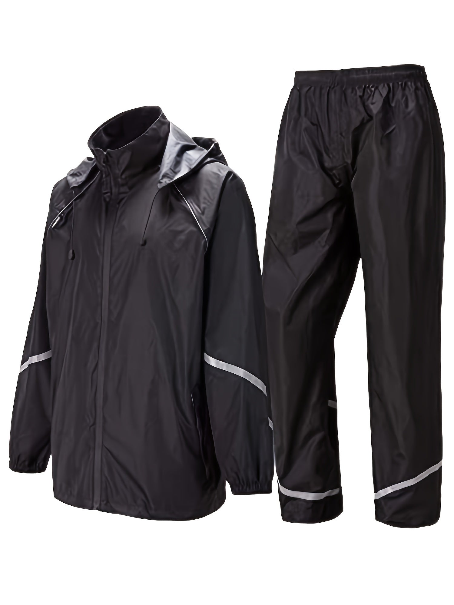 Men's Waterproof Rain Suit Set Lightweight Hooded Rainwear
