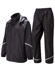 Men's Waterproof Rain Suit Set Lightweight Hooded Rainwear