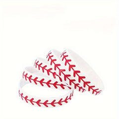 4pcs Softball Silicone Bracelet Durable Sporty Wristband for Fans & Players