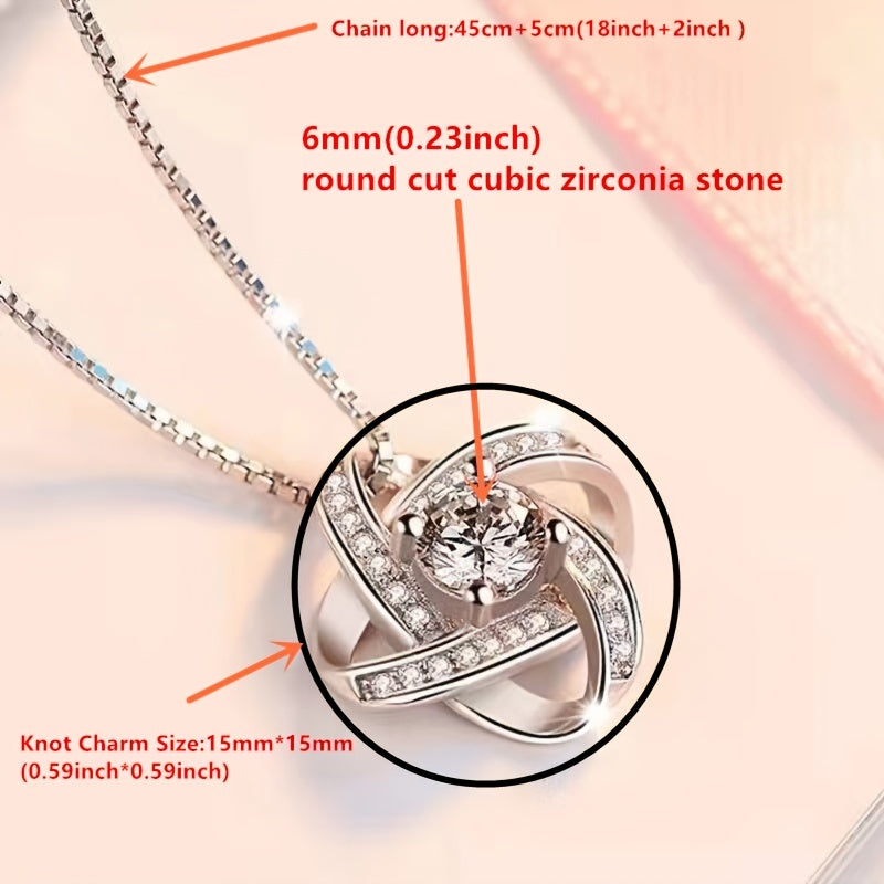 Girls Zircon Rhinestone Pendant Necklace Decorative Accessories Birthday Gift
