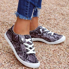 Women's Snake Pattern Flat Shoes Lightweight and Comfortable