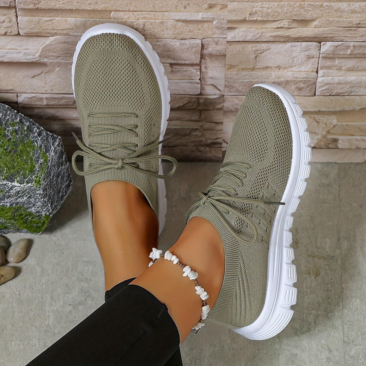 Women's Casual Sneakers Mesh Breathable Flying Woven Shoes