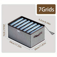 Houndstooth Flap Clothes Organizer Closet Storage Box