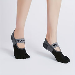 Women's 5-Toe Split Yoga Socks Non Slip Strap Sports Socks
