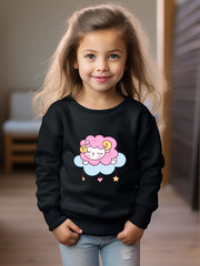 OERYUI Sweet Sheep Cloud Graphic Sweatshirt Kids Pullover