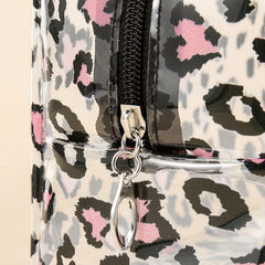 Leopard Heart Pattern Cosmetic Bag for Women