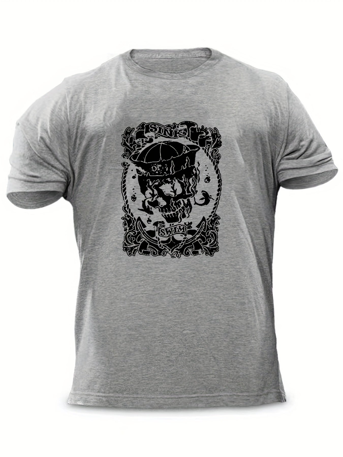 Men's Skull Sketch T Shirt for Outdoor Adventures