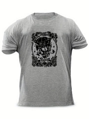 Men's Skull Sketch T Shirt for Outdoor Adventures