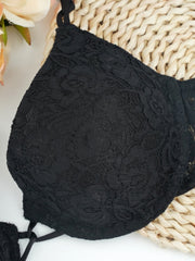 Contrast Lace Push Up Bra Breathable Intimates Lingerie