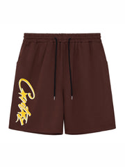 Star Pattern Comfy Shorts Men's Casual Elastic Waist Drawstring Shorts