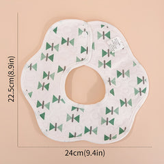 5pcs Fabric Baby Scarf Burp Cloth Bandana Bibs Newborn Printed Pattern