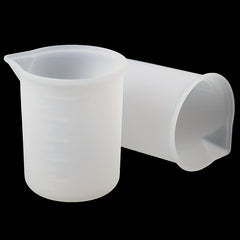 2Pcs Silicone 100ml Measuring Cup For Jewelry Crystal Scale Resin Glue Molds