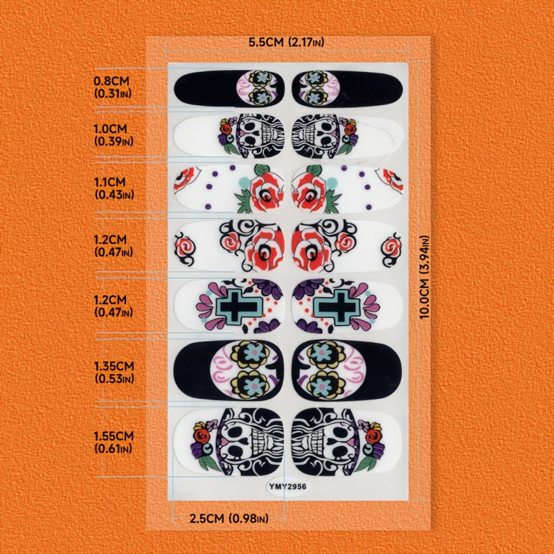 Halloween Nail Polish Stickers 12 Sheets with 6 Files