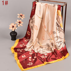 Satin Head Scarves Silk Square Neck Scarf Hair Wraps Headscarf