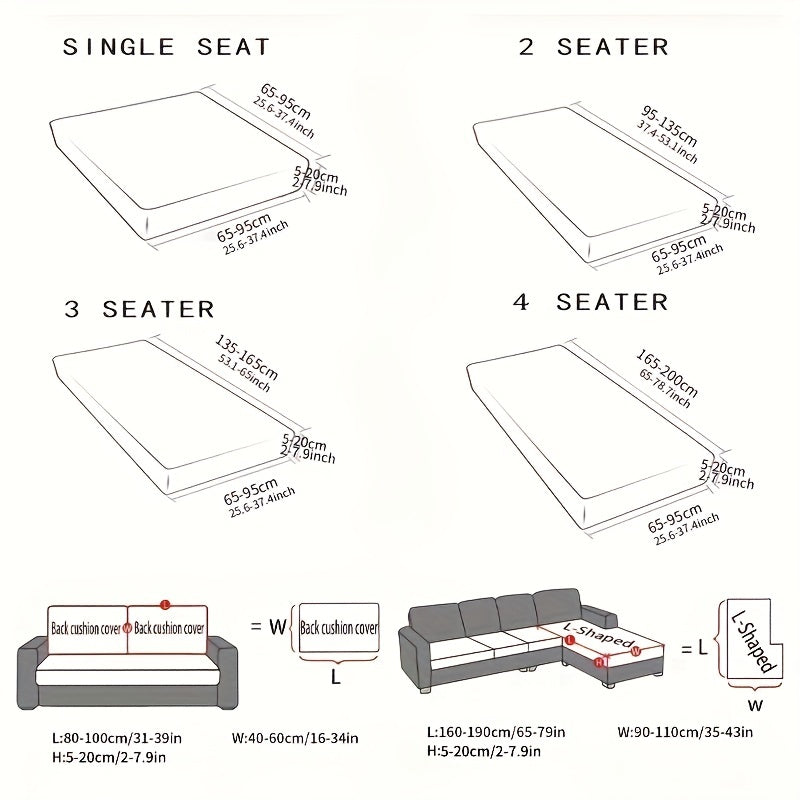 1pc Sofa Slipcover Dustproof Non-slip Sofa Cover Universal Couch Cover