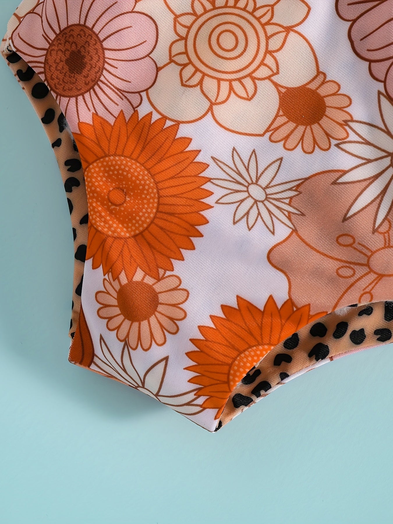 Baby Girls Floral Tank Top & Shorts Swimsuit for Summer