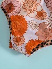 Baby Girls Floral Tank Top & Shorts Swimsuit for Summer