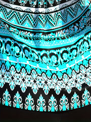 Boho Tankini Set Geo Print V Neck Halter Top & Shorts Swimsuit