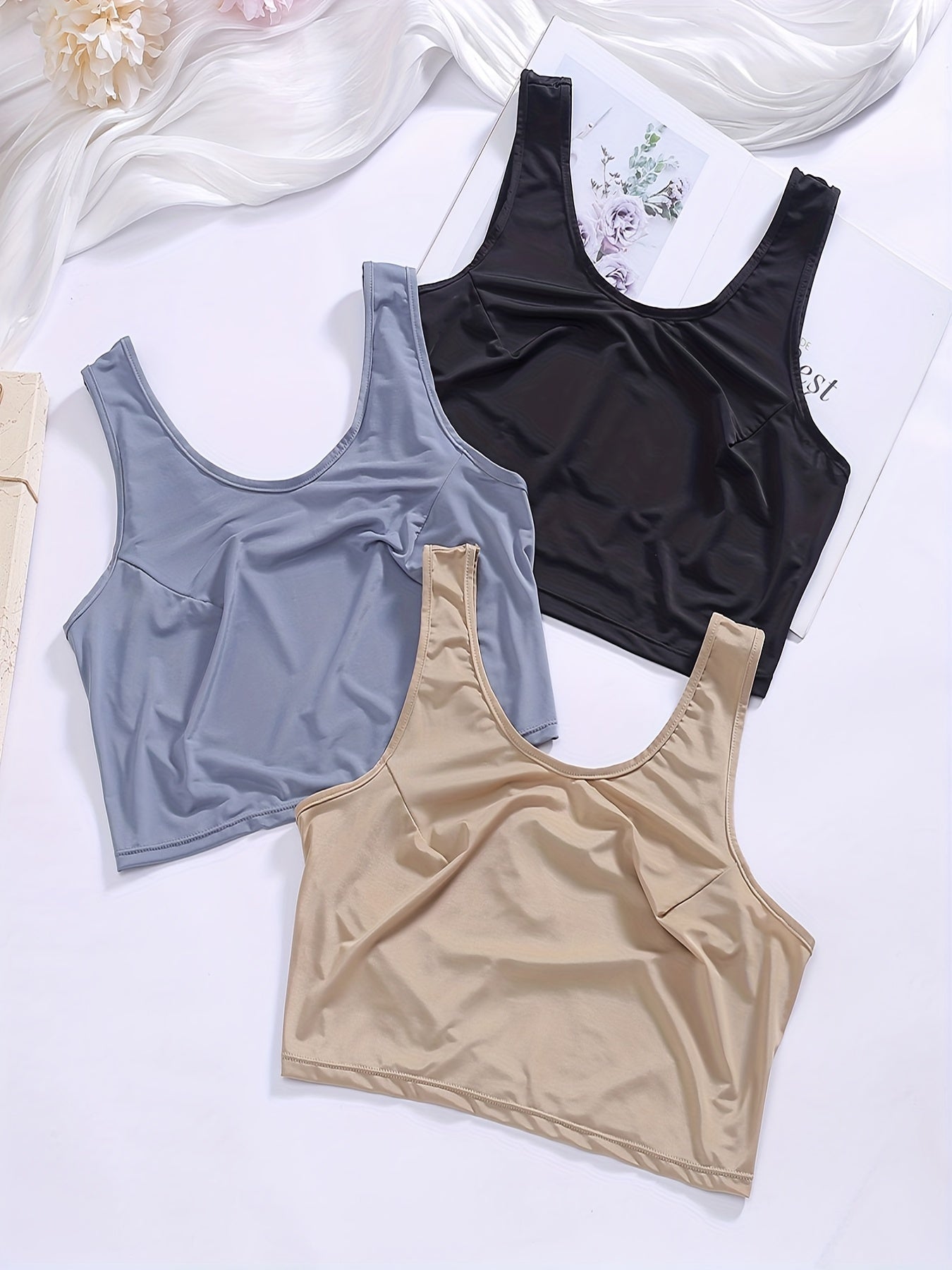 3-Piece Plus Size Crop Sleepwear Set