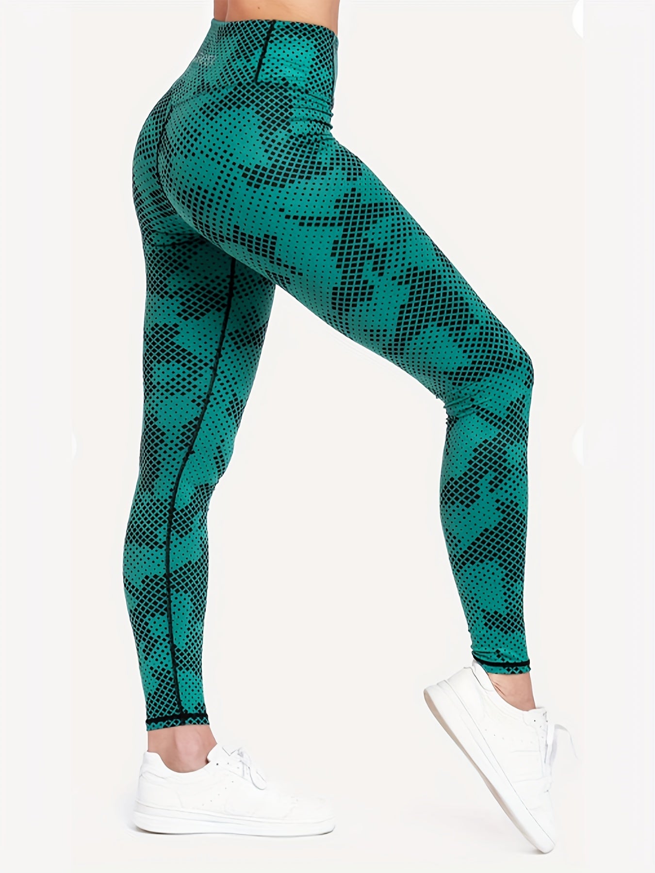 Graphic Print Butt Lifting Leggings High Waisted Gym Pants