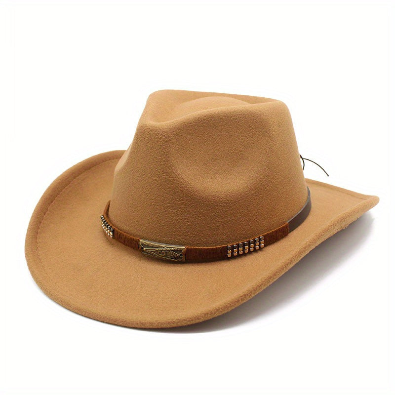 Men's British Style Jazz Hat Coffee Woolen Top Hat