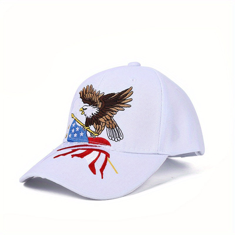 Unisex Sunshade Adjustable Baseball Cap Flag Embroidery Outdoor Sport