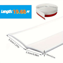 Garage Door Seal Strip 6M Brown Adhesive Rubber Weather Stripping Replacement
