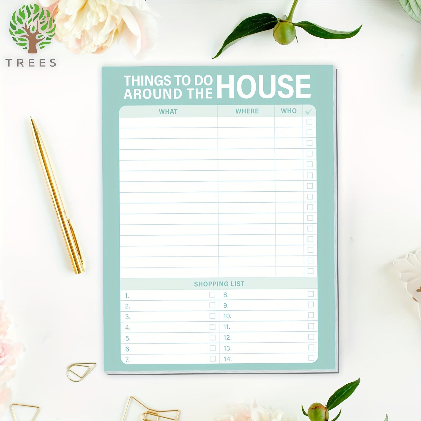 Green Small Fresh Magnetic Family To Do Planner For Fridge
