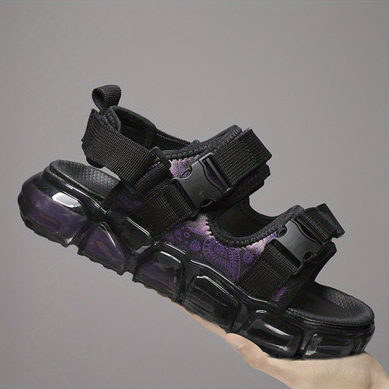 Men's Platform Buckle Sandals Outdoor Slip On Sandals