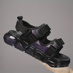 Men's Platform Buckle Sandals Outdoor Slip On Sandals