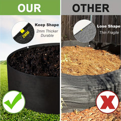 54L Large Grow Bag Heavy Duty Fabric Round Raised Garden Bed Planter