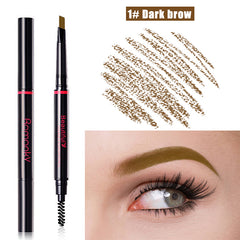 ROMANKY Eyebrow Pencils Double Headed, No Smudge, Beginner Makeup Pencils