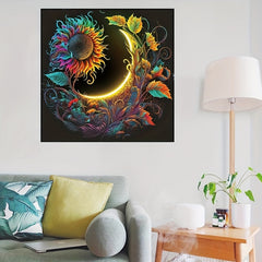 Diy 5d Diamond Painting Landscape Art Full Round Diamond Embroidery Ornament