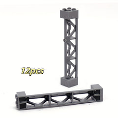 12pcs Mixed ABS Support Column Brackets for DIY Building Blocks