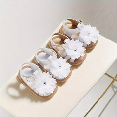 Baby Girls Flower Sandals - Breathable Non-slip Summer Shoes