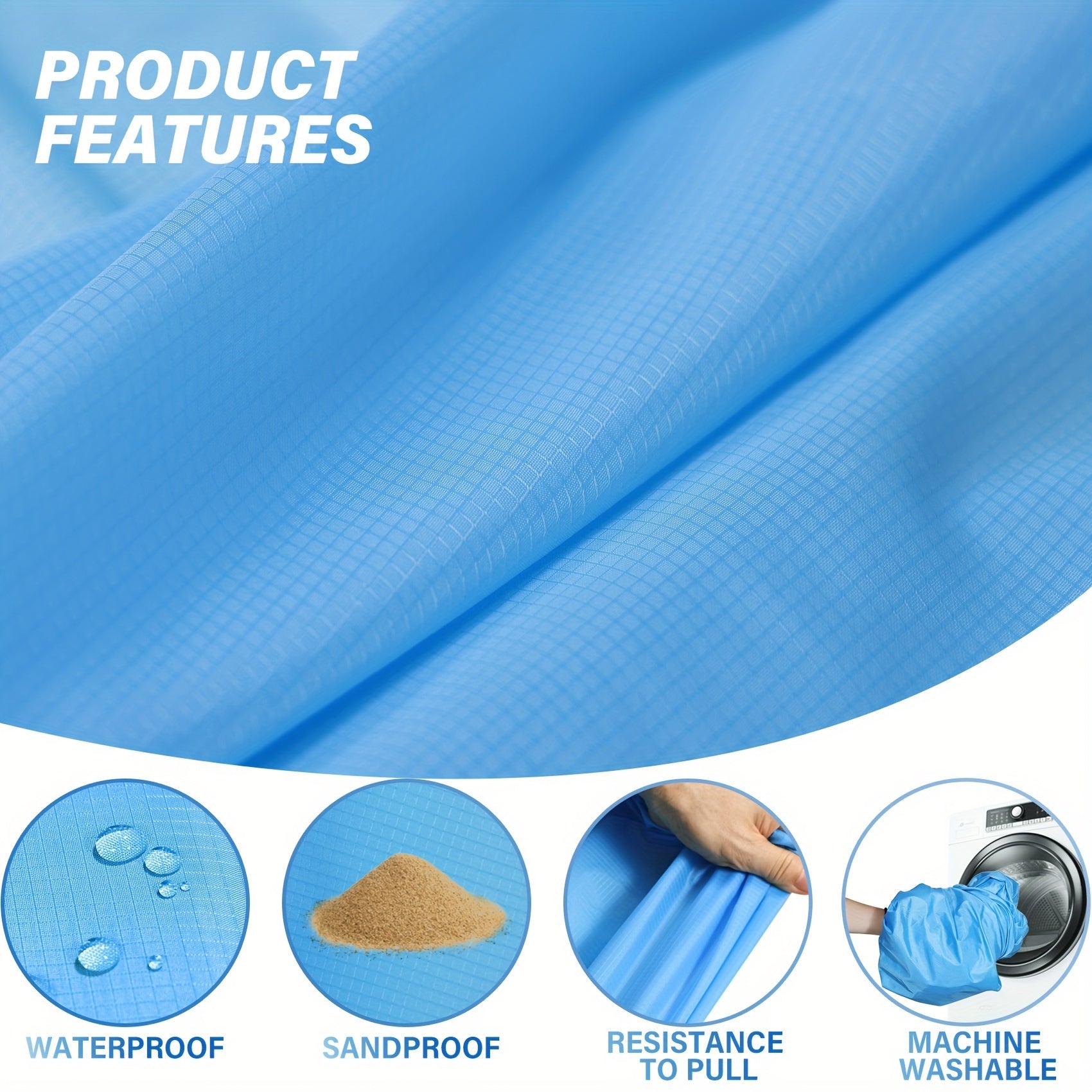 Waterproof Beach Blanket Lightweight Durable Mat