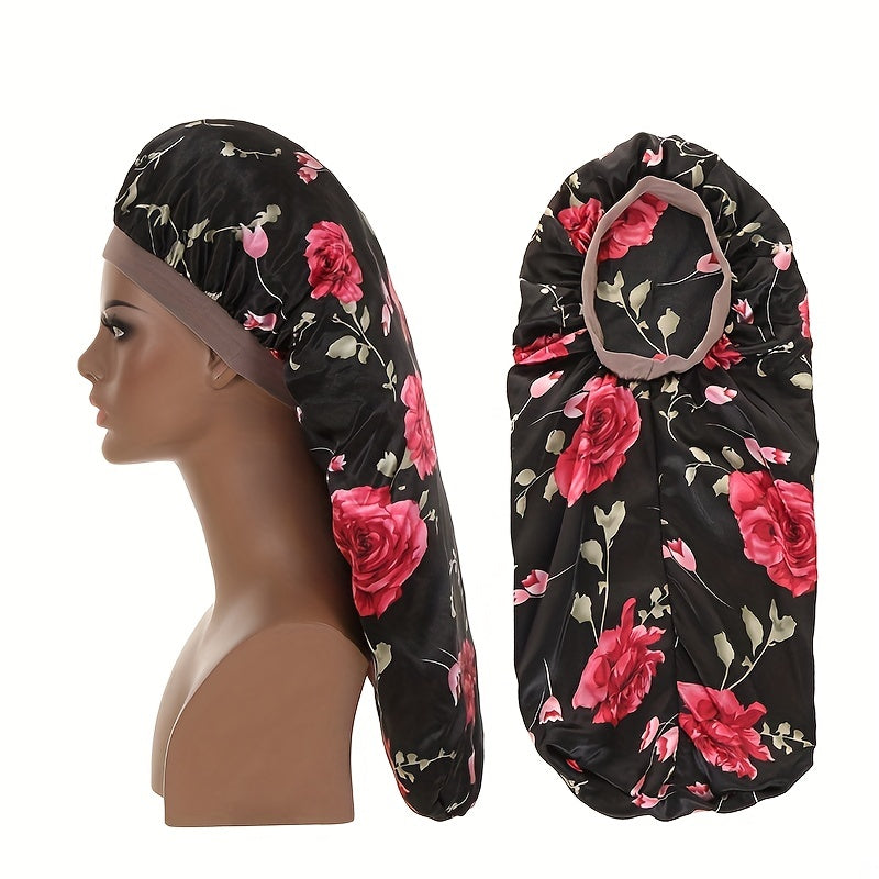 Flower Print Casual Bonnet Turban Cap for Women