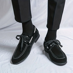 Men's Lace up Boat Shoes Casual Deck Shoes Walking Shoes