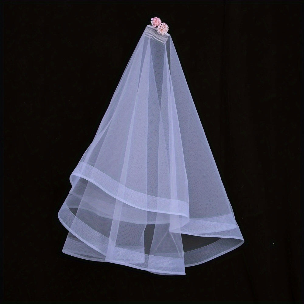 Double Layer Thin Head Veil With Comb Bridal Wedding Accessories
