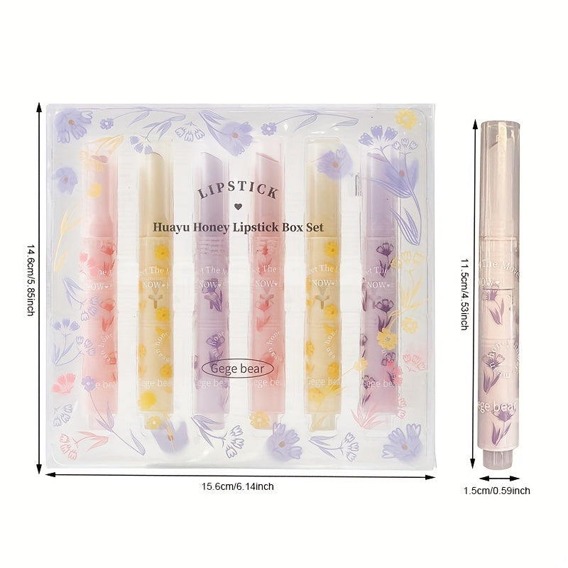 Heart Flower Jelly Lipstick Red Lip Gloss Makeup