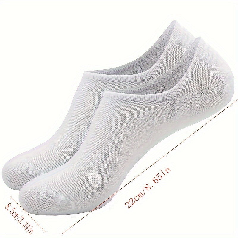 Thin Breathable Casual Socks Anti-slip No Show High Socks with Heel Gripper