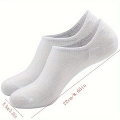 Thin Breathable Casual Socks Anti-slip No Show High Socks with Heel Gripper