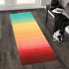 1pc Abstract Rainbow Laundry Rug Mat Kitchen Floor Hallway Entrance Rug