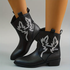 Women's Retro Western Embroidered Cowboy Boots
